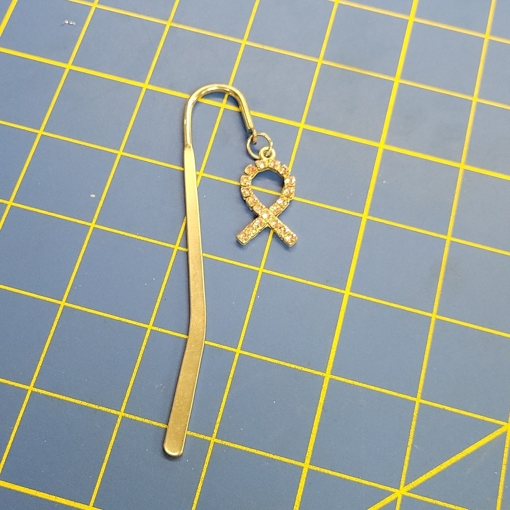 Breast Cancer Awareness Silver Tone Bookmark